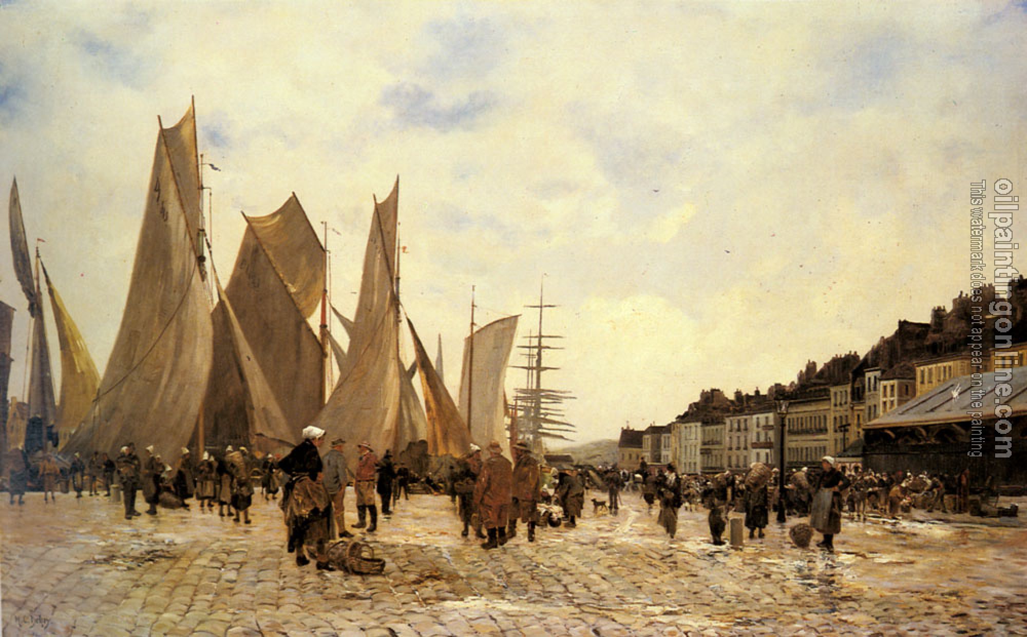 Delpy, Hippolyte Camille - The Docks at Dieppe